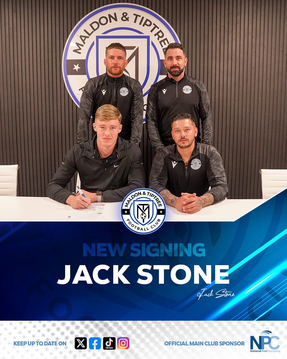 Maldon & Tiptree FC (@maldontiptreefc) on Twitter photo JACK JOINS THE JAMMERS ✍️
We are excited to announce the signing of Jack Stone on a dual-registration from <a href="/SUFCRootsHall/">Southend United FC</a> 🤝
The striker joins the club having scored 38 goals this season for Southend United academy, Heybridge Swifts and Stansted 🔥
Welcome aboard, Jack 🍓 JACK JOINS THE JAMMERS ✍️
We are excited to announce the signing of Jack Stone on a dual-registration from <a href="/SUFCRootsHall/">Southend United FC</a> 🤝
The striker joins the club having scored 38 goals this season for Southend United academy, Heybridge Swifts and Stansted 🔥
Welcome aboard, Jack 🍓