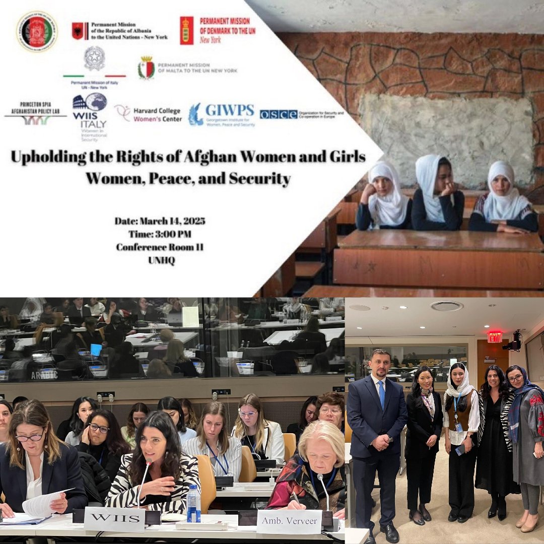 WIIS Italy (@wiisitaly) on Twitter photo 2/2 At the #CSW69 high-level event at the <a href="/UN/">United Nations</a> in #NY, alongside <a href="/Princeton/">Princeton University</a> <a href="/AdelaRaz/">Adela Raz</a> <a href="/giwps/">GU Women & Peace</a> <a href="/MelanneVerveer/">Melanne Verveer</a> <a href="/ItalyUN_NY/">Italy UN New York</a> <a href="/LScarpitta_OSCE/">Lara Scarpitta</a>
<a href="/OSCE/">OSCE</a> & many stakeholders, we reaffirmed the need to uphold #Afghan women's rights, leadership & participation in shaping the country's future. 2/2 At the #CSW69 high-level event at the <a href="/UN/">United Nations</a> in #NY, alongside <a href="/Princeton/">Princeton University</a> <a href="/AdelaRaz/">Adela Raz</a> <a href="/giwps/">GU Women & Peace</a> <a href="/MelanneVerveer/">Melanne Verveer</a> <a href="/ItalyUN_NY/">Italy UN New York</a> <a href="/LScarpitta_OSCE/">Lara Scarpitta</a>
<a href="/OSCE/">OSCE</a> & many stakeholders, we reaffirmed the need to uphold #Afghan women's rights, leadership & participation in shaping the country's future.