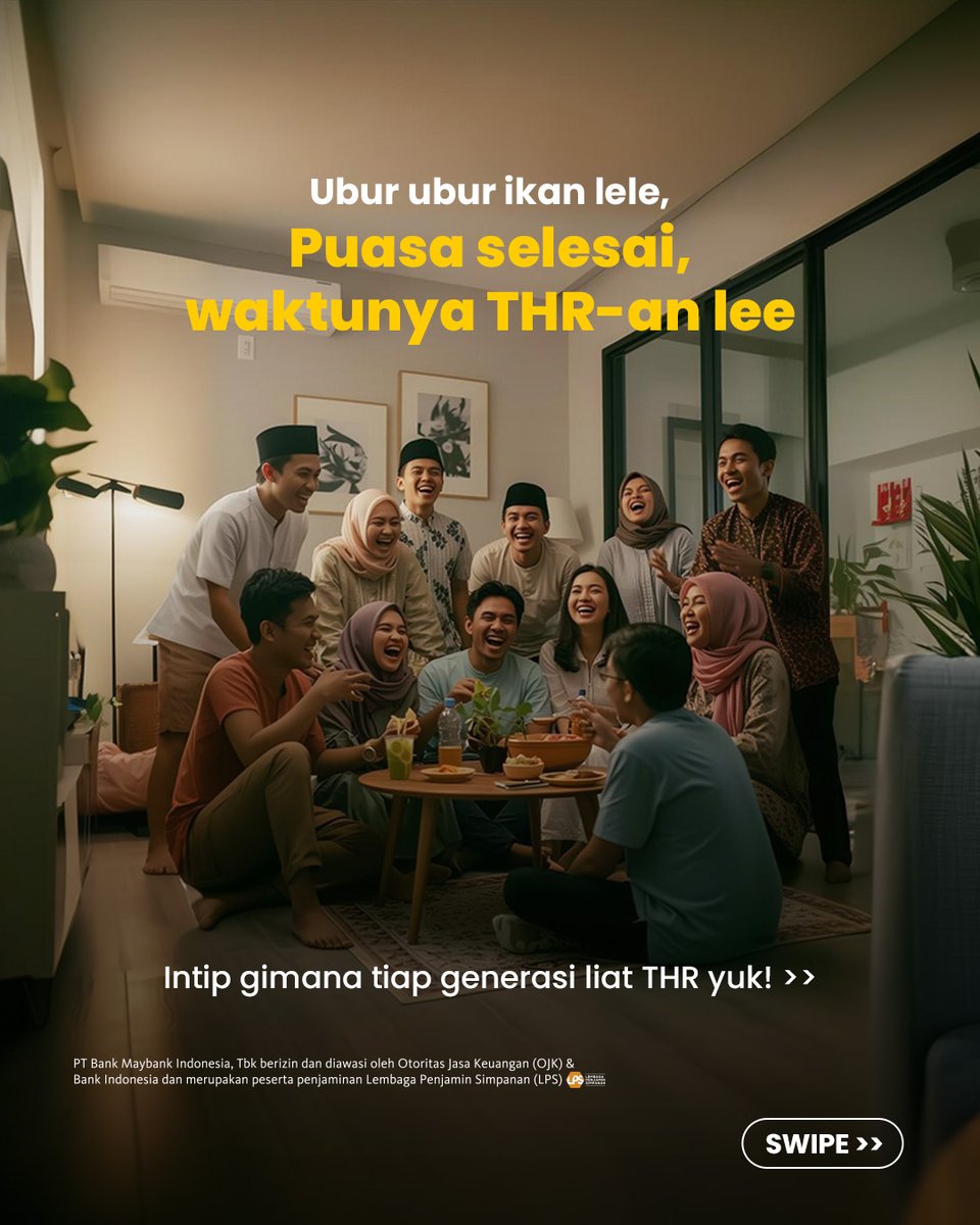 MaybankID's tweet photo. Ubur-ubur ikan lele,
Puasa selesai, waktunya THR-an nih leee! 💸✨

Jadi gini perspektif tiap generasi kalau ngeliat THR 🤭

Bener atau bener nih? Coba vote di bawah 👇🏻😆

#Maybank #MyBank #MaybankLifestyleHumor #THRan https://t.co/u0Km0EsdYp