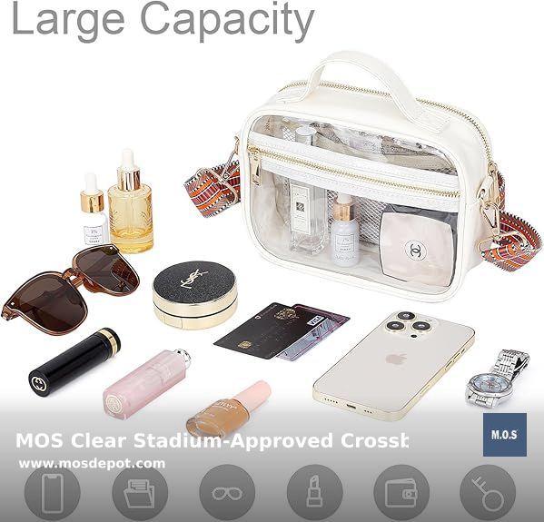 MarsOutletStore's tweet photo. ✨Stay chic &amp; compliant with the M.O.S Clear Stadium-Approved Crossbody Bag! Perfect for concerts, travel, &amp; daily use. 👜 With 3 versatile pockets &amp; adjustable straps, keep essentials organized &amp; hands-free. 🌟Just $29.69! Shop now: https://t.co/l3vnhFV83K #dropdoba https://t.co/nPzuZNteb6