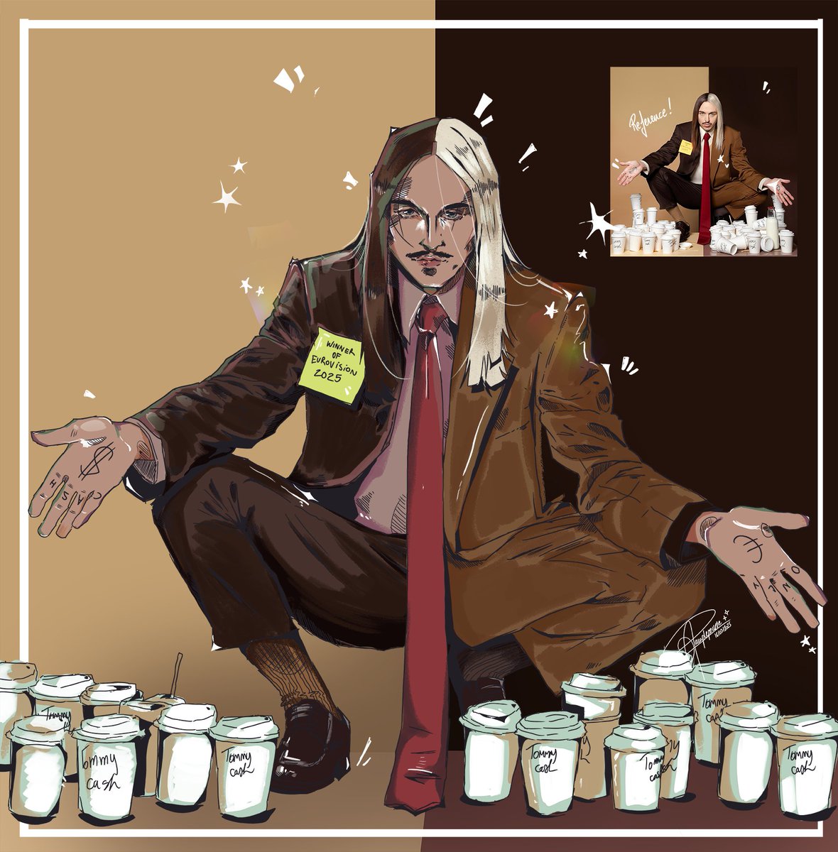 SakyuSu's tweet photo. Eurovision artists, let’s show our art made by actual people 🌿 https://t.co/8Svnpleruv