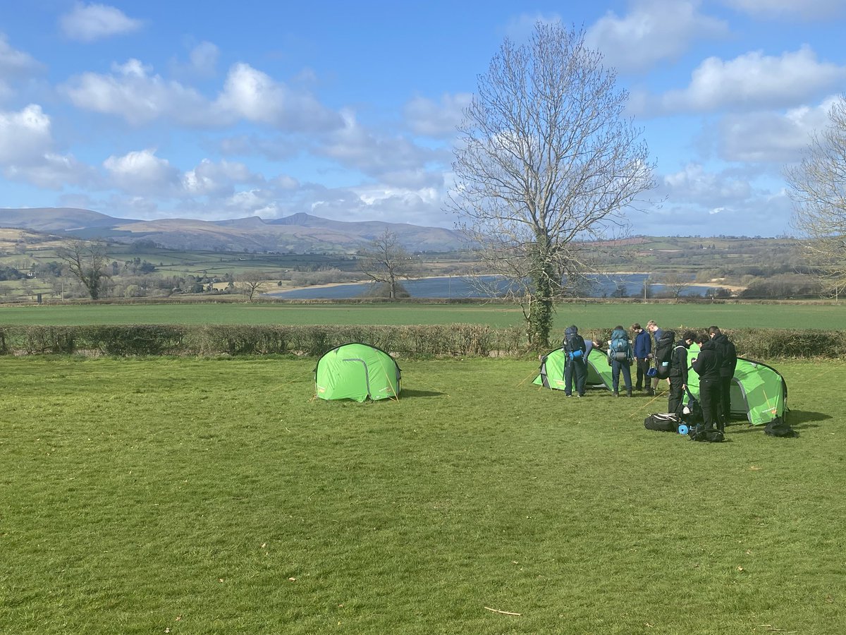#GoldDofE pitched up at first camp with a nice view of #PenyFan