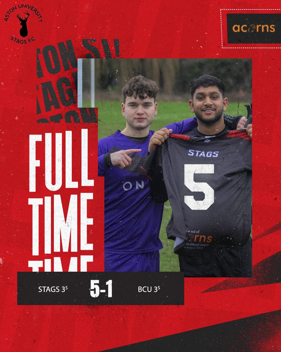 AstonStagsFC's tweet photo. Varsity was a massive success with the Stags as we go unbeaten with 3 wins and 1 draw 🚨🚨🚨 https://t.co/lCbe6aMncR