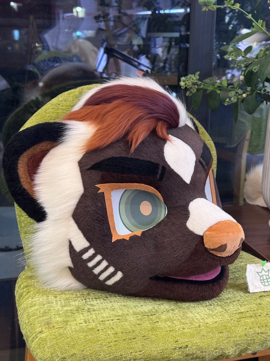 Hi, handsome guy🤩🤎
#fursuit #FursuitFriday  #fursuitmaker #furry