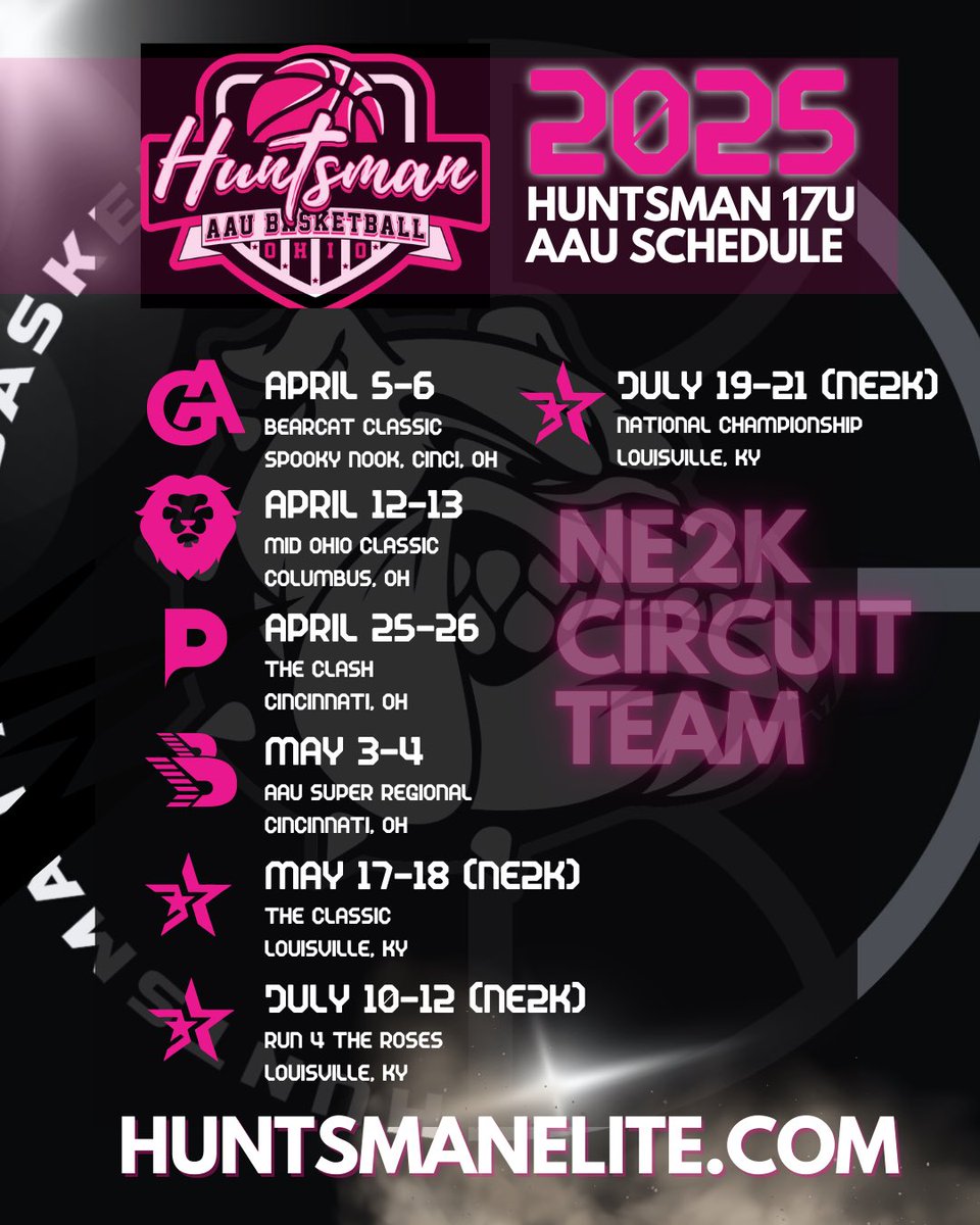 HUNTSMAN 17U \\ Girls \\ NE2K \\ Has 5 All Ohio Players on their roster.