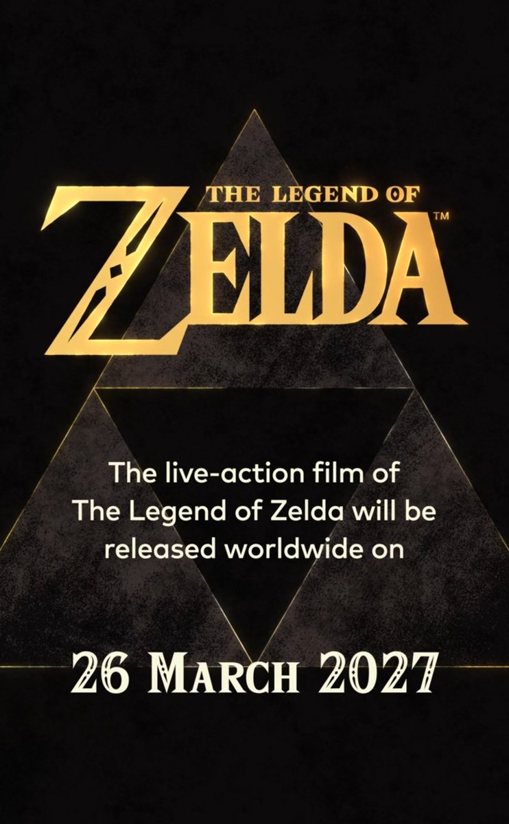 lilkorok's tweet image. ZELDA MOVIE 26TH MARCH 2027??!?!?!