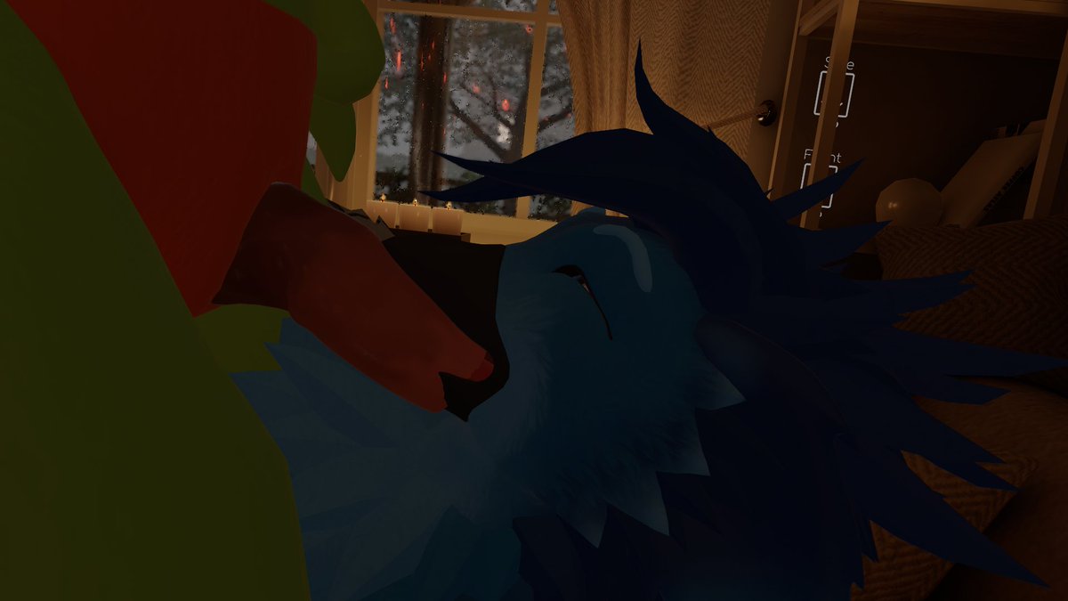 My friend wanted to get a look at my Grovyle. He got more than that. Isn't he just a good hen? Go ahead and give this good bird some praise. I know he loves it. <3
