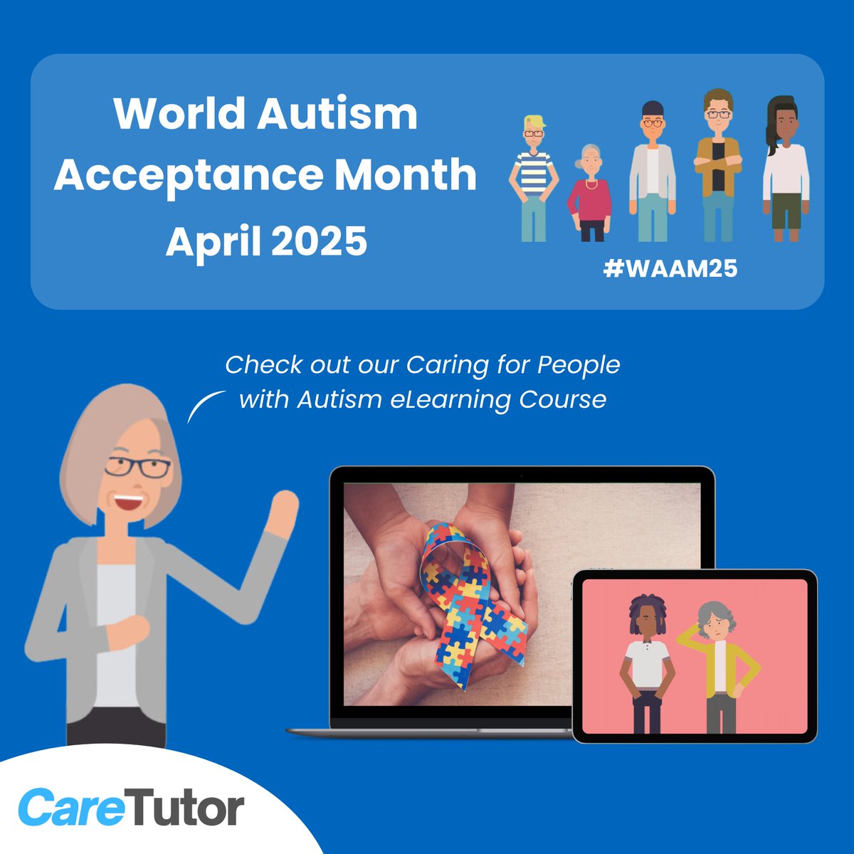 CareTutor (@caretutoruk) on Twitter photo Ready to shift from awareness to real acceptance? 🤔
World Autism Acceptance Month is almost here! 💜🎉
Check out our blog for insights, along with tips, resources, and ways you and your team can get involved : caretutor.org/world-autism-a…
<a href="/Autism/">National Autistic Society</a>
#CareTutor #WAAM25 Ready to shift from awareness to real acceptance? 🤔
World Autism Acceptance Month is almost here! 💜🎉
Check out our blog for insights, along with tips, resources, and ways you and your team can get involved : caretutor.org/world-autism-a…
<a href="/Autism/">National Autistic Society</a>
#CareTutor #WAAM25