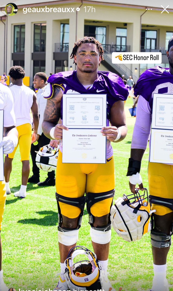 Ahmad’s Mom🏈💛💜 (@geauxbreauxxmom) on Twitter photo Congratulations to Ahmad for making SEC Honor Roll!! With their schedule, this is not an easy achievement! Proud of you, son! <a href="/breaux_ahmad/">AHMAD BREAUX 🩸</a> #LSUFootball #LSUFootballMom #GeauxBoog #GeauxBreaux Congratulations to Ahmad for making SEC Honor Roll!! With their schedule, this is not an easy achievement! Proud of you, son! <a href="/breaux_ahmad/">AHMAD BREAUX 🩸</a> #LSUFootball #LSUFootballMom #GeauxBoog #GeauxBreaux