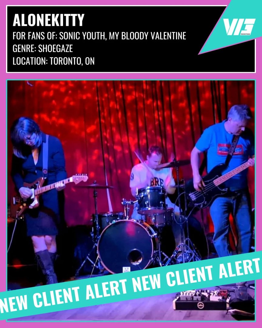 v13media's tweet image. Thrilled to welcome AloneKitty to the V13 Promotions roster! 🎸✨ The Toronto-based shoegaze project, led by Michelle K, blends My Bloody Valentine's (@MBVofficial) dreamy intensity with @thesonicyouth's raw edge. Big things ahead—stay tuned! #Shoegaze #AloneKitty