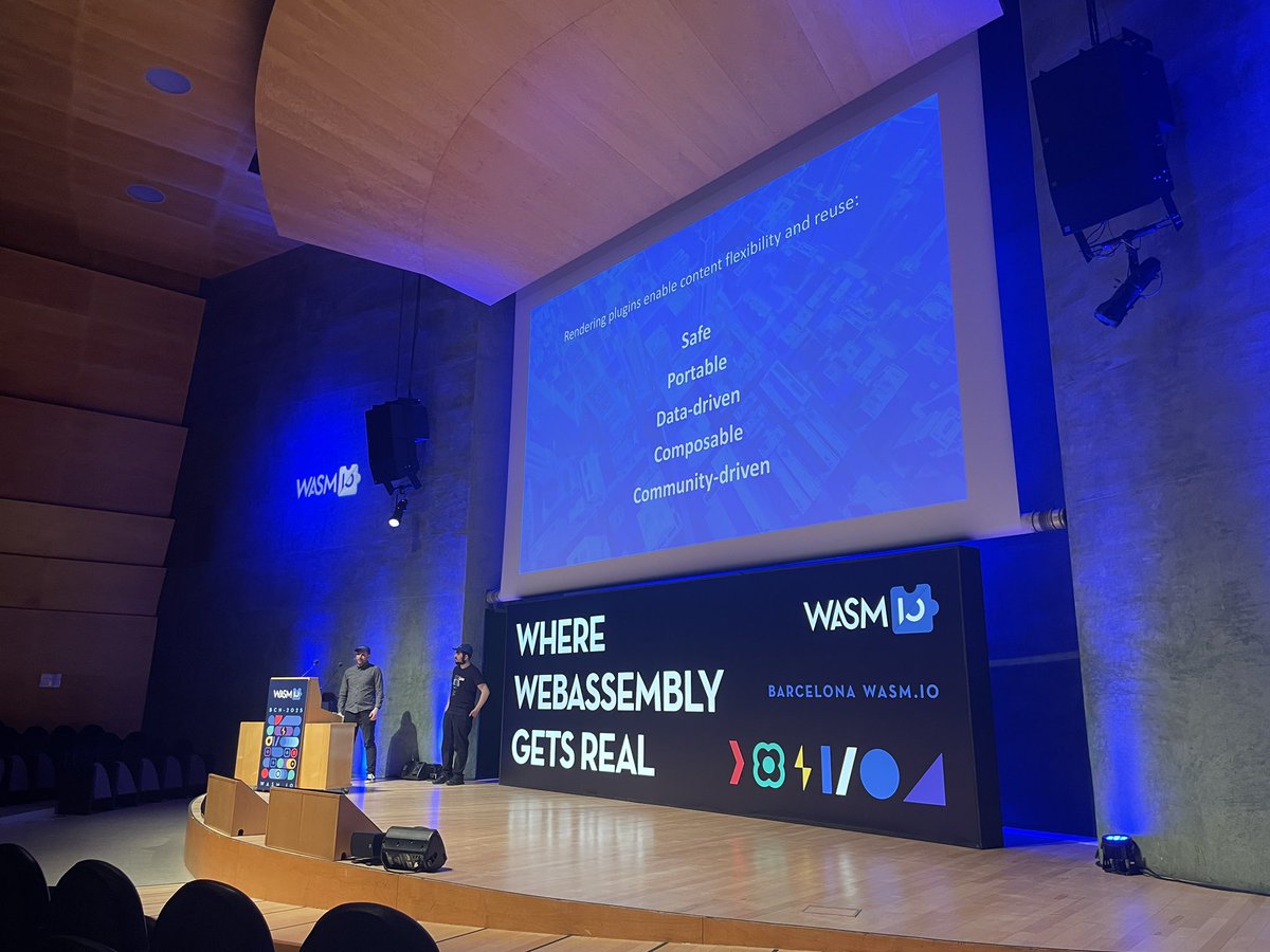 We’re at Wasm I/O! Come see <a href="/mendyaberger/">mENDY bERGER</a> and <a href="/theisomizer/">Sean Isom</a> talk about how to make games more powerful with GPU-enabled plugins! Thanks for having us <a href="/wasm_io/">Wasm I/O</a>!