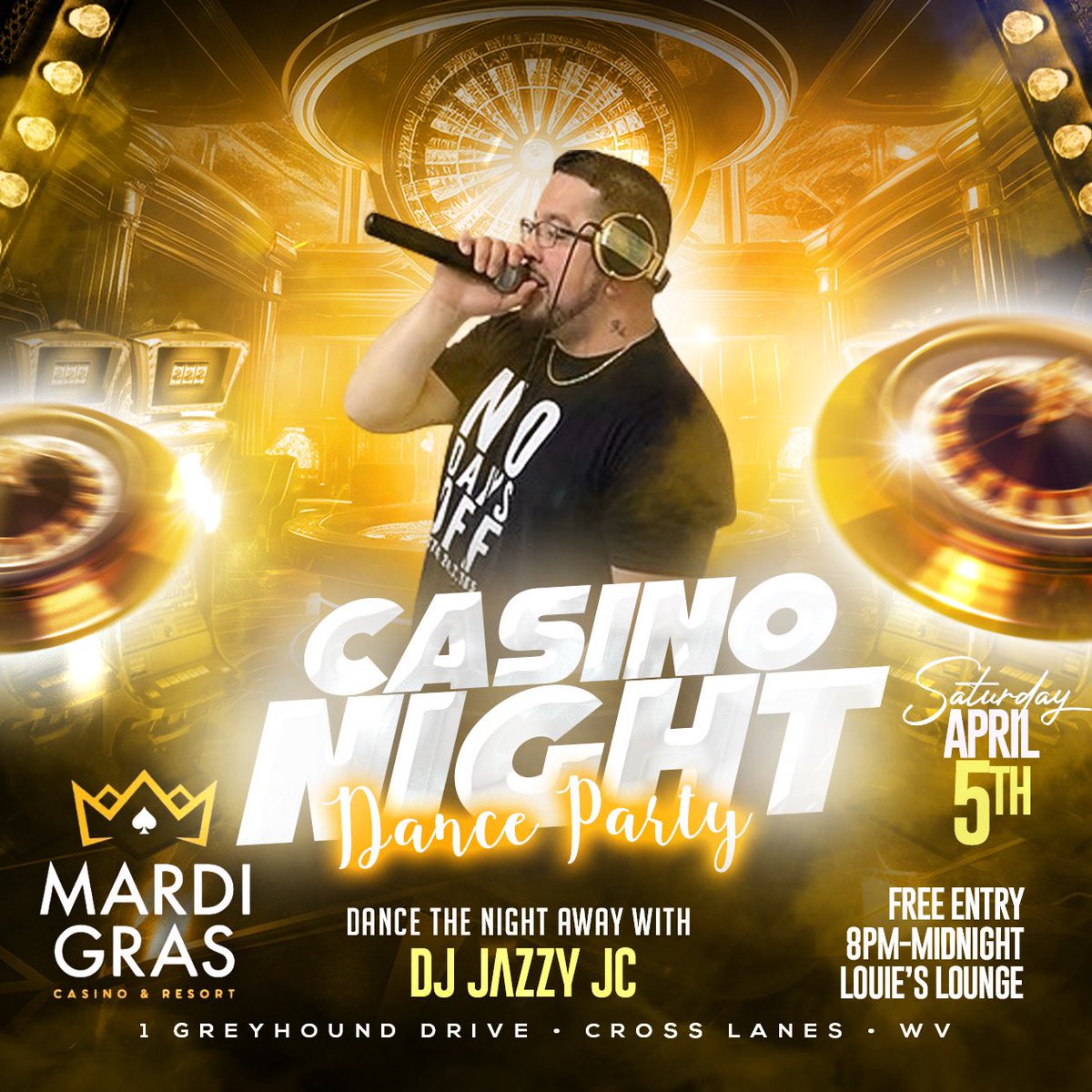 therealDJJC's tweet photo. I’ll be in the mix @mardigrascasino in WV https://t.co/aiY4LtbUdO
