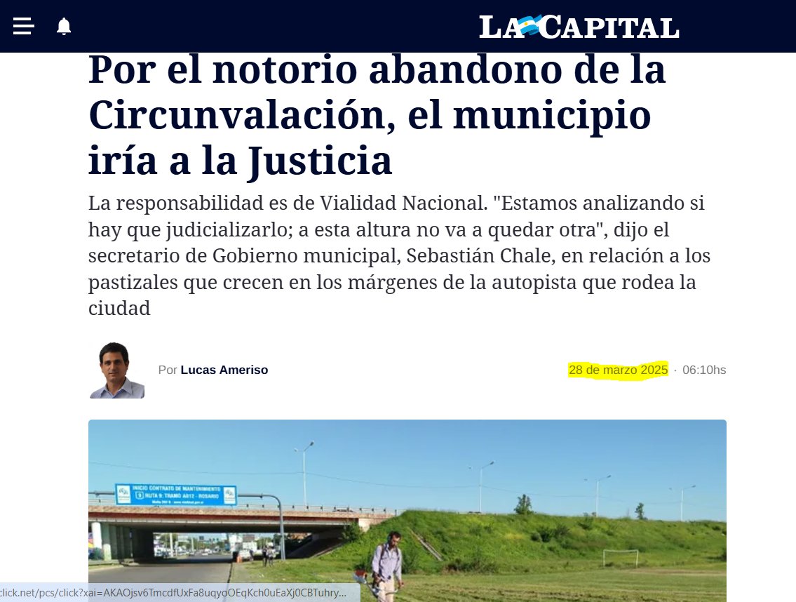 Más de un año pasó entre aquel "Javkin evalúa ir a la justicia" y este "iría a la justicia" de hoy.
No importa de qué se trate, solo le interesan dos cosas:
1- No pelearse con Milei.
2- Simular que se ocupa de algo.
Los días no pasan, se amontonan en esta ciudad sin Intendente 👇