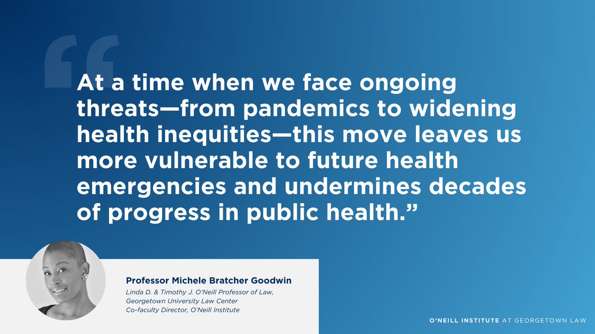 In response to RFK Jr.'s announcement that HHS will be eliminating 10,000 jobs and restructuring federal health agencies, Co-faculty Director <a href="/michelebgoodwin/">Michele Goodwin</a> called the cuts "dangerously short-sighted."

Read her full statement in <a href="/Law360/">Law360</a>: bit.ly/42n3aEo