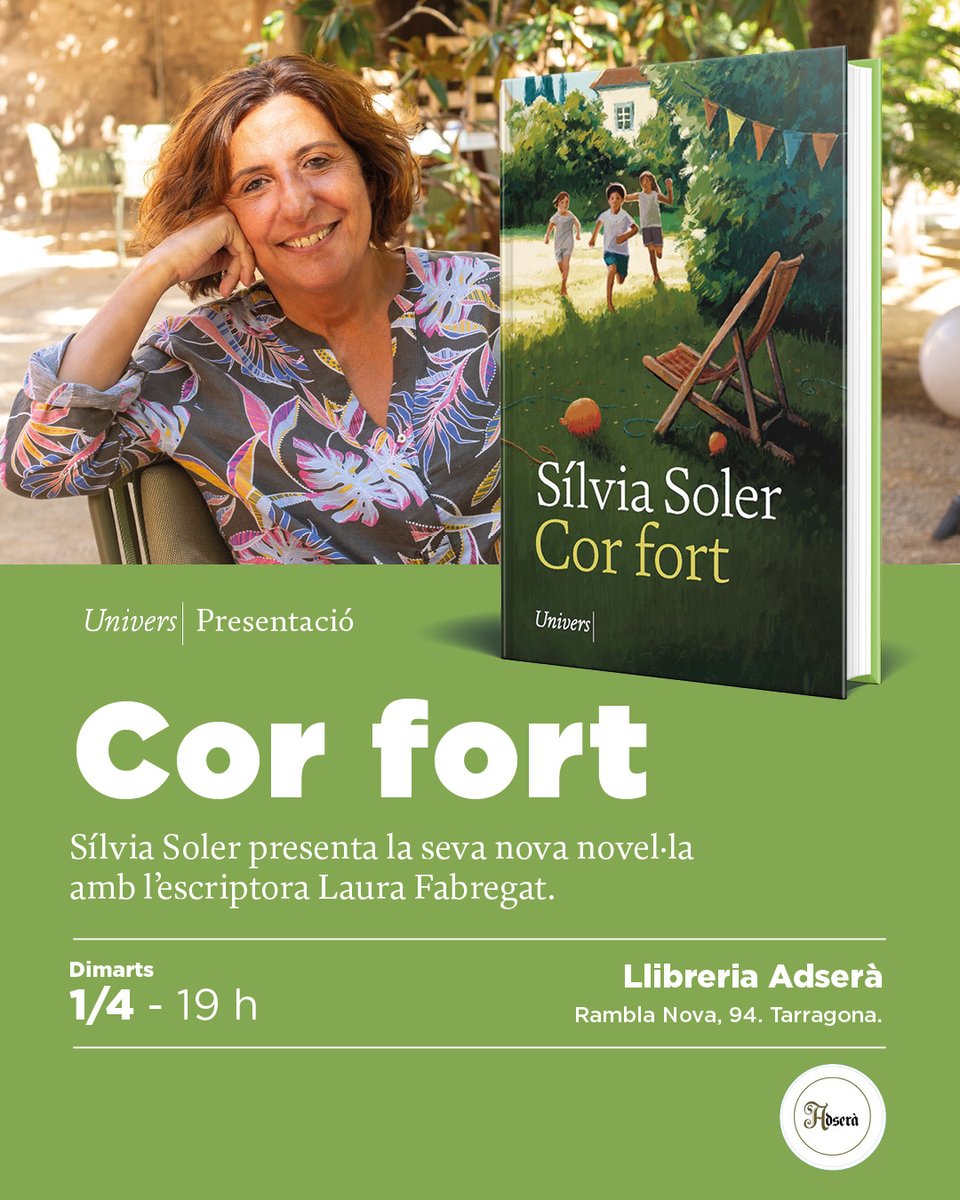 Dimarts, <a href="/ssolerg/">Sílvia Soler Guasch</a> presenta #CorFort a Tarragona amb <a href="/laufabregat/">Laura Fabregat</a>.