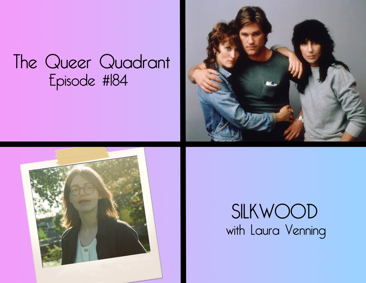 The Queer Quadrant Podcast (@queerquadrant) on Twitter photo This week we uncover some corruption as we talk SILKWOOD w/ <a href="/laura_venning/">Laura Venning (moved to Bluesky)</a>!
Topics include: Meryl’s mullet, Cher playing a lesbian, Ephron’s script, Nichols’ direction & films where it goes ALL THE WAY TO THE TOP!
Apple: t.ly/nZgCp
Spotify: t.ly/rXTI- This week we uncover some corruption as we talk SILKWOOD w/ <a href="/laura_venning/">Laura Venning (moved to Bluesky)</a>!
Topics include: Meryl’s mullet, Cher playing a lesbian, Ephron’s script, Nichols’ direction & films where it goes ALL THE WAY TO THE TOP!
Apple: t.ly/nZgCp
Spotify: t.ly/rXTI-