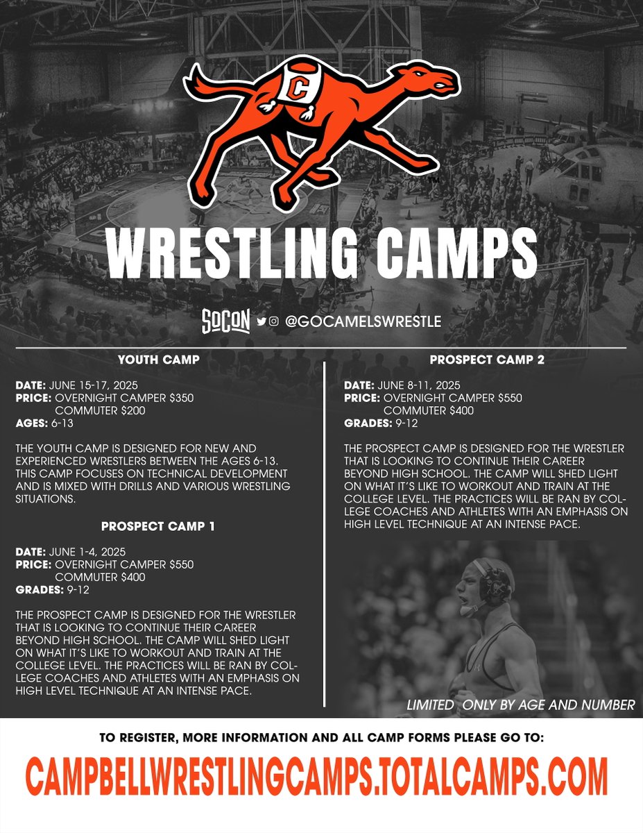 It's that time of year again! Sign up today for one of our upcoming camps!

📝 | tinyurl.com/28vp6pjd