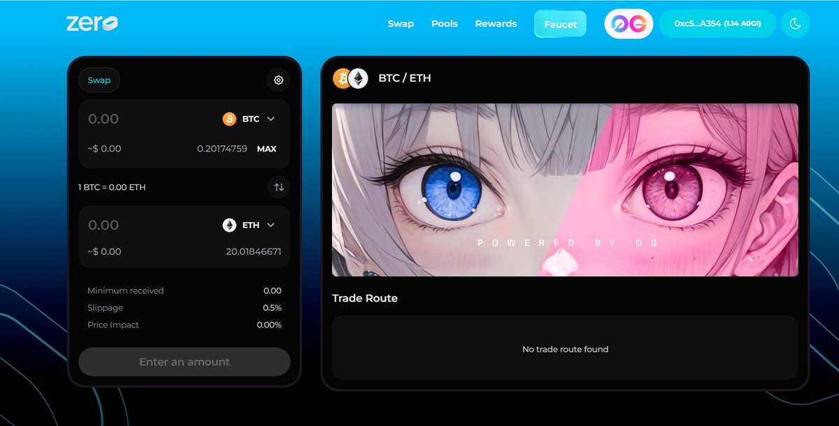 Santo_fitness's tweet image. 💜 Gmonad 
✅🪂 new  activities for the  @0G_labs  #tesnet #airdrop 
✅ go to zer0 test.zer0.exchange
- use code : stepzer0    
- connect wallet 
-do swaps and add liquidity to the pools 
✅ DONE
 WL #Crypto