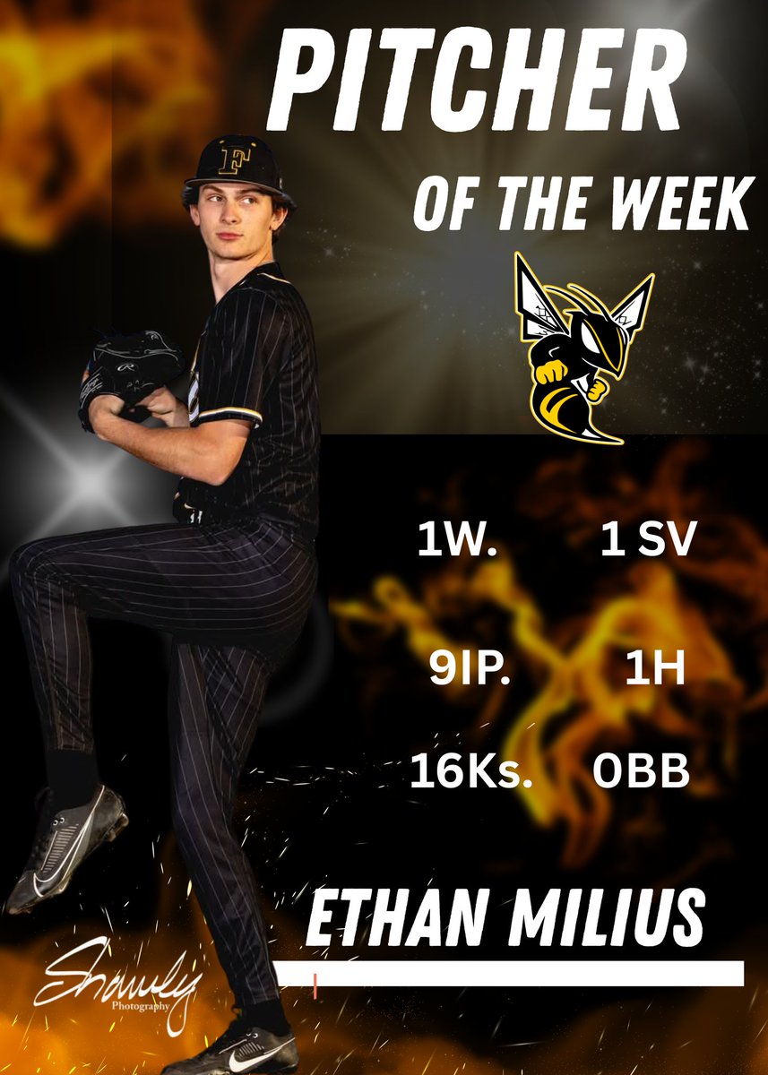 Fulton Hornets Baseball (@baseballfulton) on Twitter photo Pitcher of the week! <a href="/ethan_milius/">Ethan Milius</a>. A no hitter vs. Fatima through 6, finishing with a shutout and a save opportunity, striking out the side vs. Marshall. BAA: 0.061 <a href="/FPSActivities/">Fulton Activities</a>
<a href="/FultonSunSports/">Fulton Sun Sports</a> <a href="/RodKRCG13/">Rod Smith</a> <a href="/KOMUsports/">KOMU 8 Sports</a> Pitcher of the week! <a href="/ethan_milius/">Ethan Milius</a>. A no hitter vs. Fatima through 6, finishing with a shutout and a save opportunity, striking out the side vs. Marshall. BAA: 0.061 <a href="/FPSActivities/">Fulton Activities</a>
<a href="/FultonSunSports/">Fulton Sun Sports</a> <a href="/RodKRCG13/">Rod Smith</a> <a href="/KOMUsports/">KOMU 8 Sports</a>
