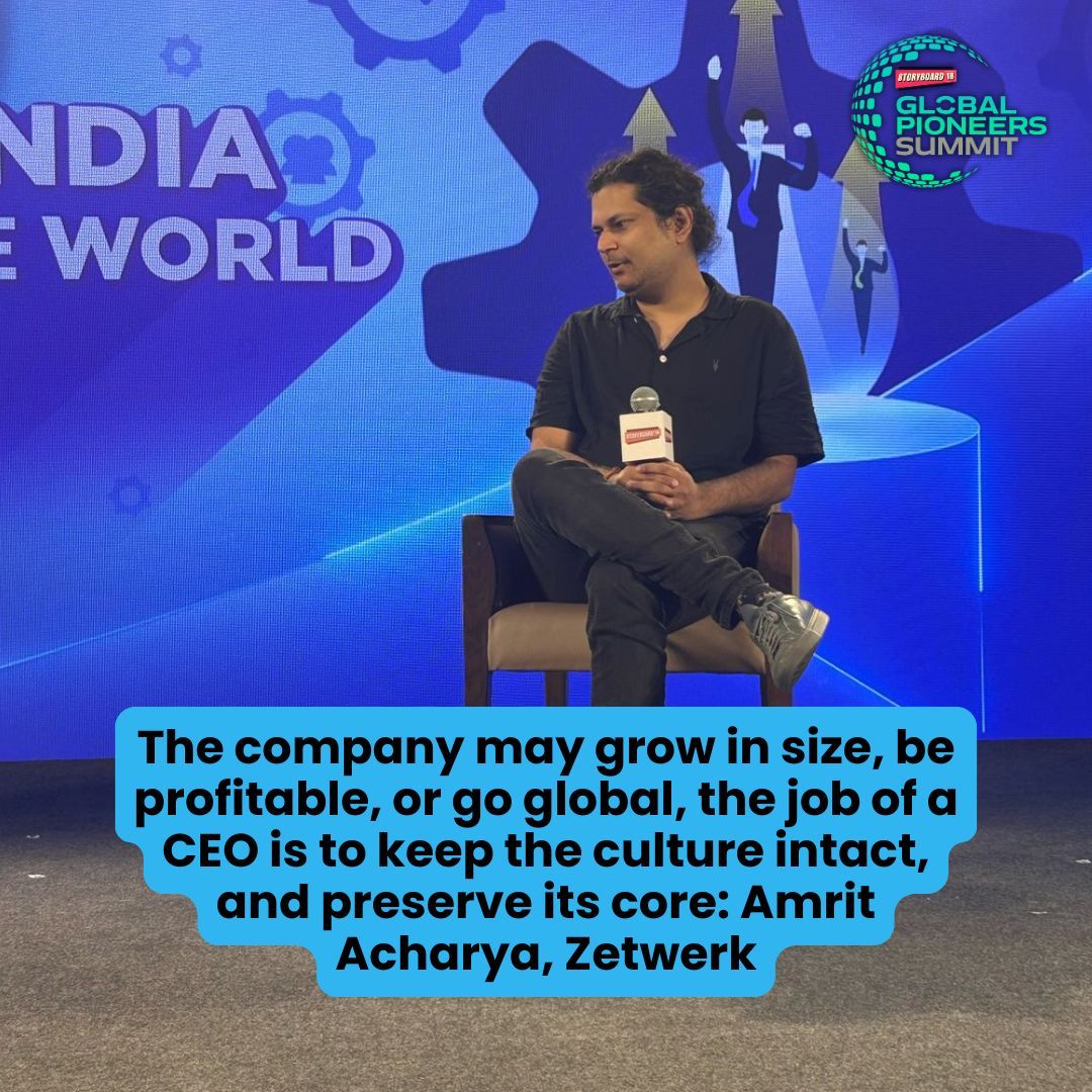 ZETWERK's Amrit Acharya at the GPS highlighted, "The company may grow in size, be profitable, or go global, the job of a CEO is to keep the culture intact, and preserve its core."

Stay tuned for more updates.

Tune in LIVE: lnkd.in/dMRZkJcY

#GlobalPioneersSummit