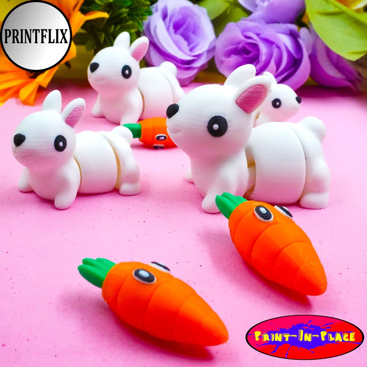 Printflixcrafts's tweet photo. HEY EVERYONE!!! CUTE FLEXI TINY RABBIT AND TINY CARROT (Ready to Print) IS NOW Available on @Cults3d
link: https://t.co/hmcq8tINqc
#toys #toycollector #3dprint #flexibility #printflix #flexi #articulated #3Dprinting #ester https://t.co/ZuFzzqHoMN