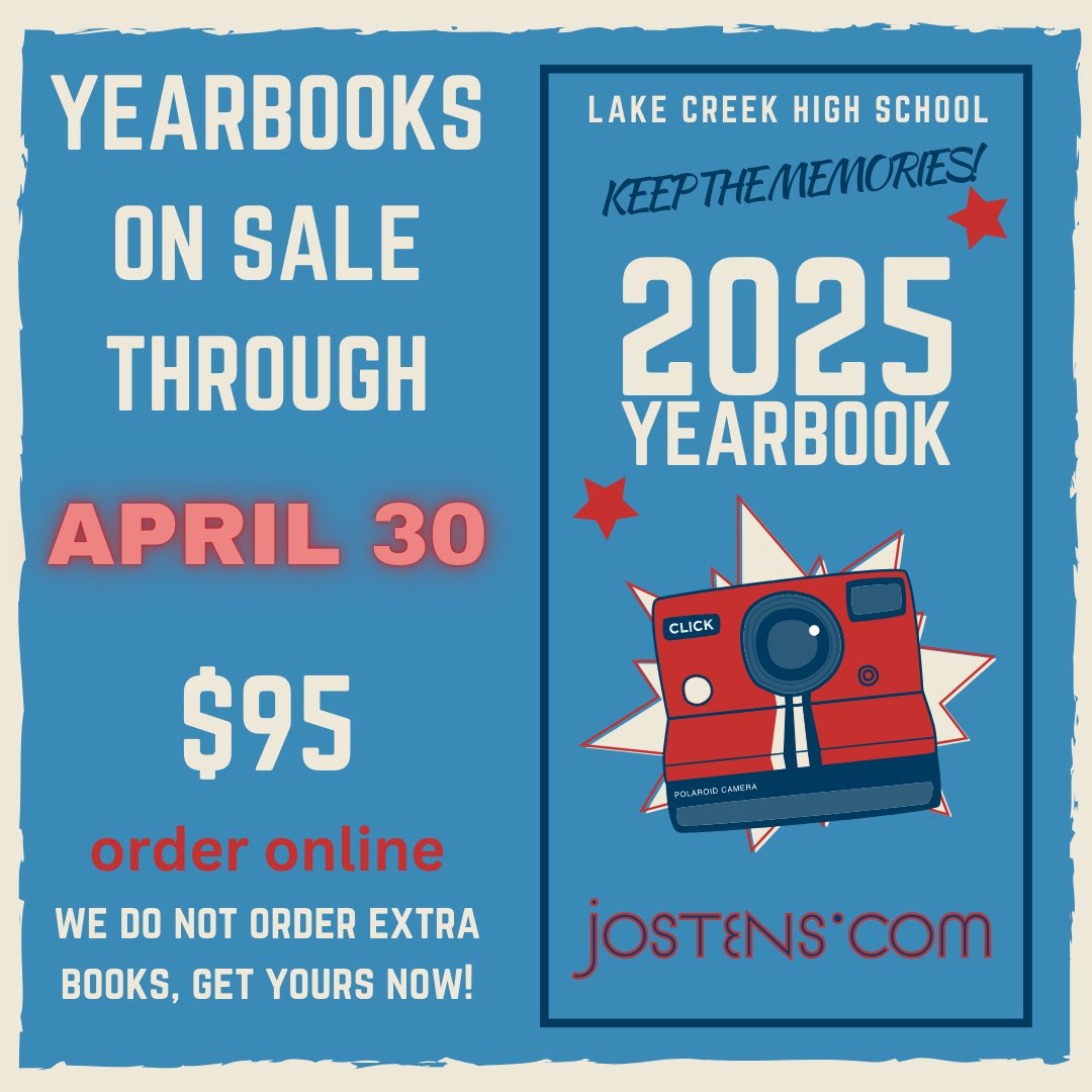 Time is running out!  Order your yearbook now, we do not order extra books. jostens.com/apps/store/pro…