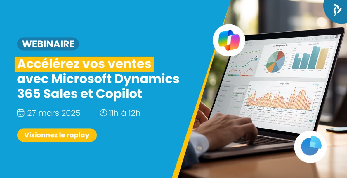 📣 Le replay de notre webinar : "Accélérez vos ventes avec Microsoft Dynamics 365 Sales et Copilot " est disponible👉 syd.fr/replay-webinar…

💡 Au programme : des insights concrets, des cas d’usage et des conseils pratiques pour aider les commerciaux à performer encore plus.