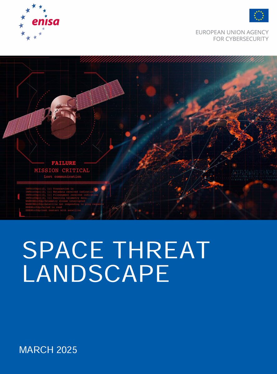 Dennis_Kipker's tweet image. Der neue #ENISA-#Lagebericht zur #Weltraum #Cybersecurity ist da: Auf 122 Seiten werden vor allem die Herausforderungen in der #Cybersicherheit für kommerziell betriebene Satelliten thematisiert:
enisa.europa.eu/sites/default/…