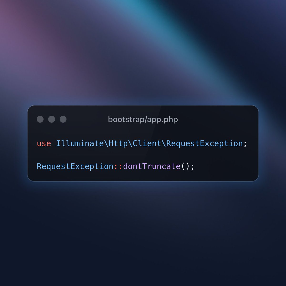 heystevebauman's tweet image. Save your hair and put this in every Laravel app you have