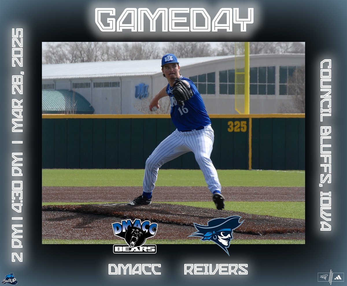 Saturday's doubleheader has been moved up due to impending weather, which means it's

🏴‍☠️⚾️ REIVERS GAMEDAY ⚾️🏴‍☠️

🆚 DMACC
🕑 2pm | 4:30pm
📍 Doc Ross Field, Council Bluffs, IA
📺 goreivers.com/information/re…

#SailsUp🏴‍☠️ | <a href="/GoReivers/">Iowa Western Reivers</a>