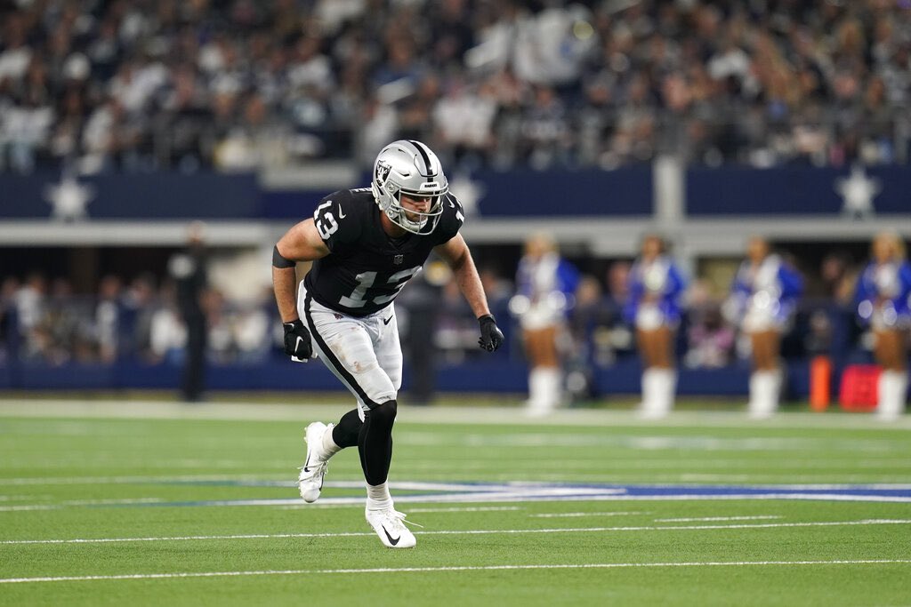 Ian Rapoport (@rapsheet) on Twitter photo Comeback? Former #Raiders WR Hunter Renfrow, who did not play football last year but is still just 29-years-old, is visiting his old team the #Raiders today, per me and <a href="/TomPelissero/">Tom Pelissero</a>.
The SC-native also visited the #Panthers Wednesday and could do more. He plans to play in 2025. Comeback? Former #Raiders WR Hunter Renfrow, who did not play football last year but is still just 29-years-old, is visiting his old team the #Raiders today, per me and <a href="/TomPelissero/">Tom Pelissero</a>.
The SC-native also visited the #Panthers Wednesday and could do more. He plans to play in 2025.