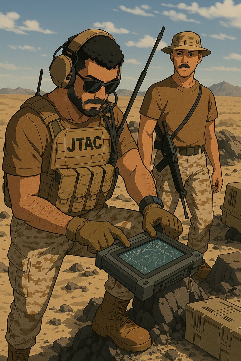 بما أن صور الـ JTAC السعوديين 🇸🇦 نادرة جداً حبيت احط لكم صورتين حقيقة ولكن سويتها بطابع الأنمي 😁