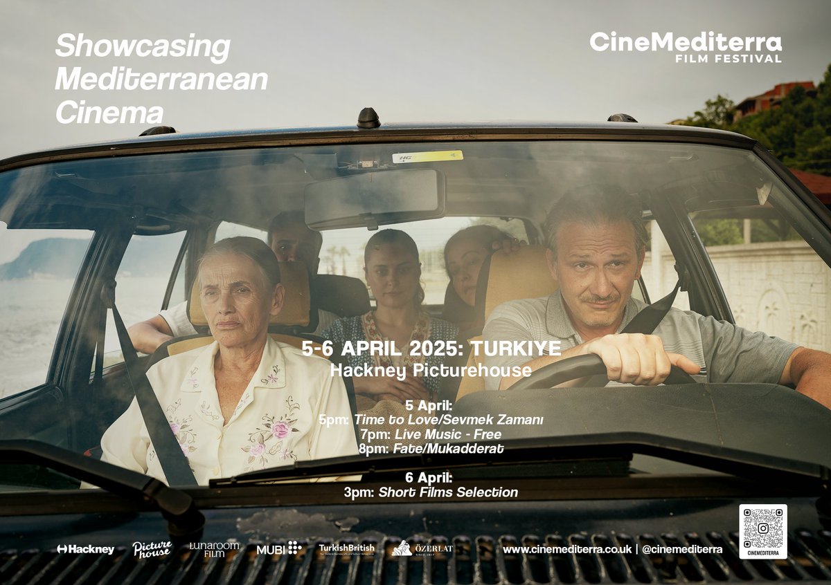 CineMediterra's tweet photo. 🗓 April 5, Saturday
🎬 5pm: Time to Love (Sevmek Zamanı, 1965, Dir. Metin Erksan)
🎶 7pm: Live Music Performance by Salih Korkut Peker
🎬 8pm: Fate (Mukadderat, 2024, Dir. Nadim Güç) https://t.co/NIMCSpCtNS