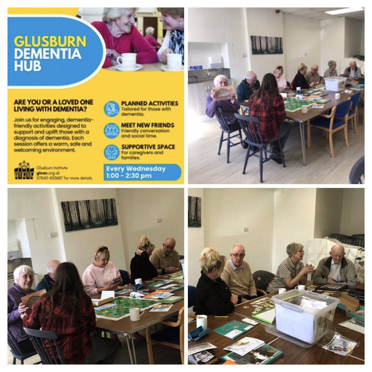 The DFK Dementia Hub <a href="/glusburnarts/">Glusburn Community & Arts Centre</a> had another successful day on Wednesday. A lovey way to make new friends, engage socially and take part in activities if preferred. For more information call 01535 602529 #dementia