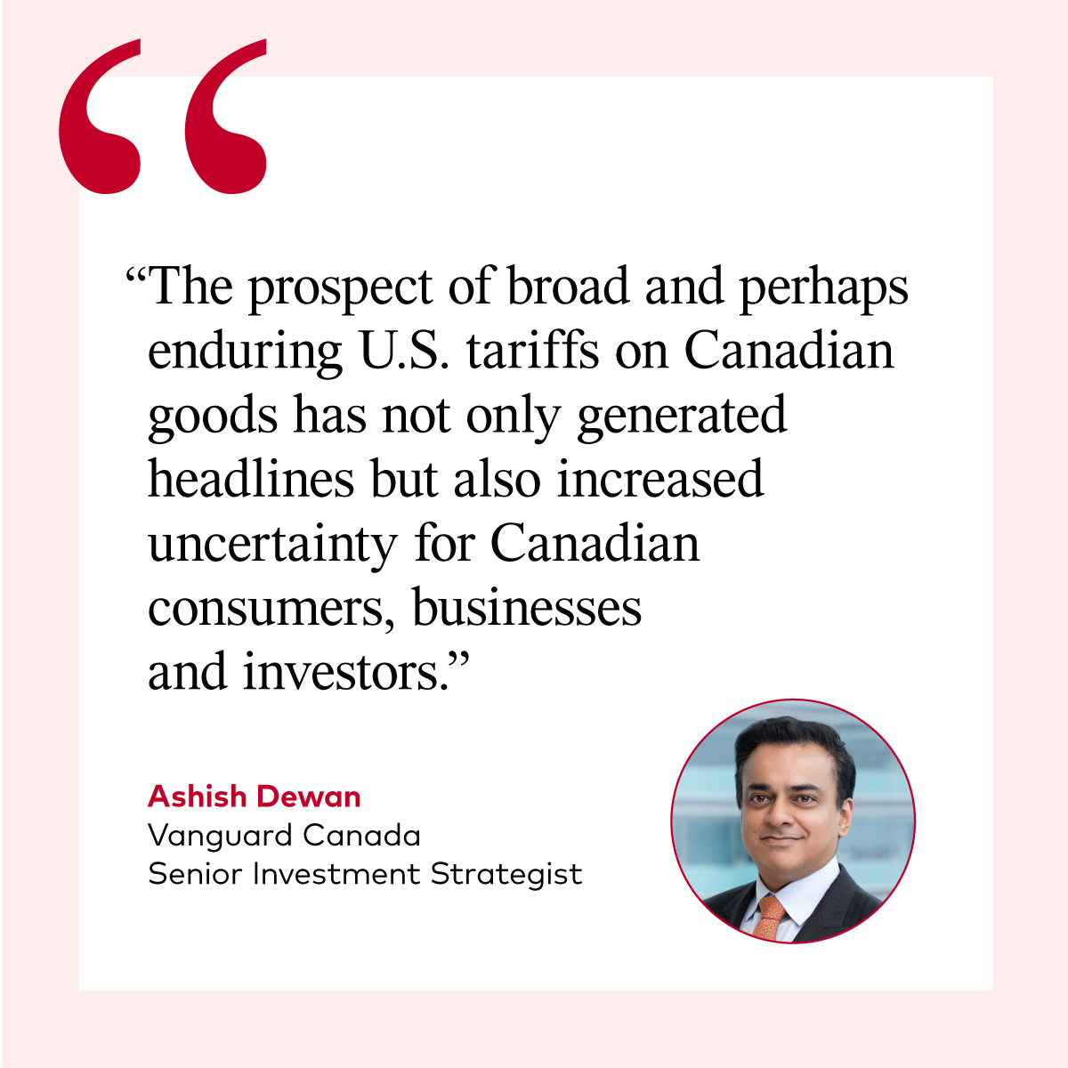 With the prospect of more tariffs on Canadian goods, Ashish Dewan, Vanguard Canada Senior Investment Strategist, explores the impact that they are likely to have on the Canadian economy and investors. vgi.vg/4l8s55Q