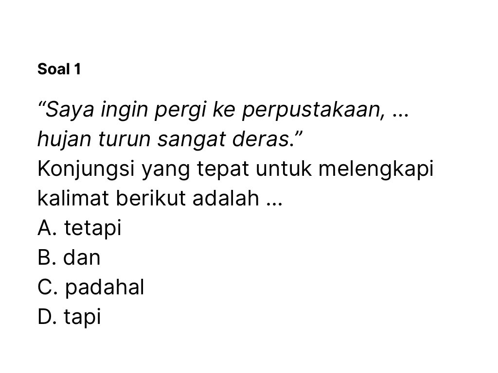 tutorin_belajar's tweet image. [exercise] PBM 2 menit 5 soal bisa ga ⏰