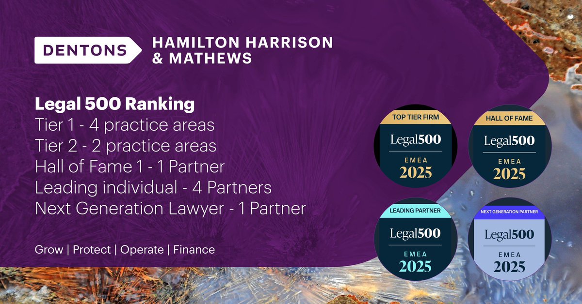 LEGAL 500 RANKINGS 2025 | Dentons HHM continues to lead in legal excellence!
 
We’ve secured Tier 1 rankings in key areas &amp; celebrate our ranked lawyers:
Hall of Fame: Kiragu Kimani SC
Leading Partners: Adil Khawaja, Andrew Mugambi, Michi Kirimi, Sigee Koech
Next Gen: Ezra Makori