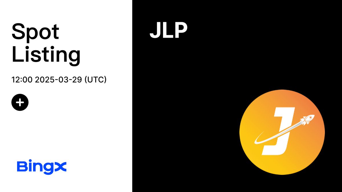 Great founders deserve great launch partners. $JLP coming to BingX Spot. <a href="/JlaunchpadTeams/">JLaunchpad</a>🔥

Join the JLP Listing Carnival, Share 650,000 $JLP Reward Pool.

Listing Details: bingx.com/partner/JLPlis…
Event Details: bingx.com/partner/JLPexc…