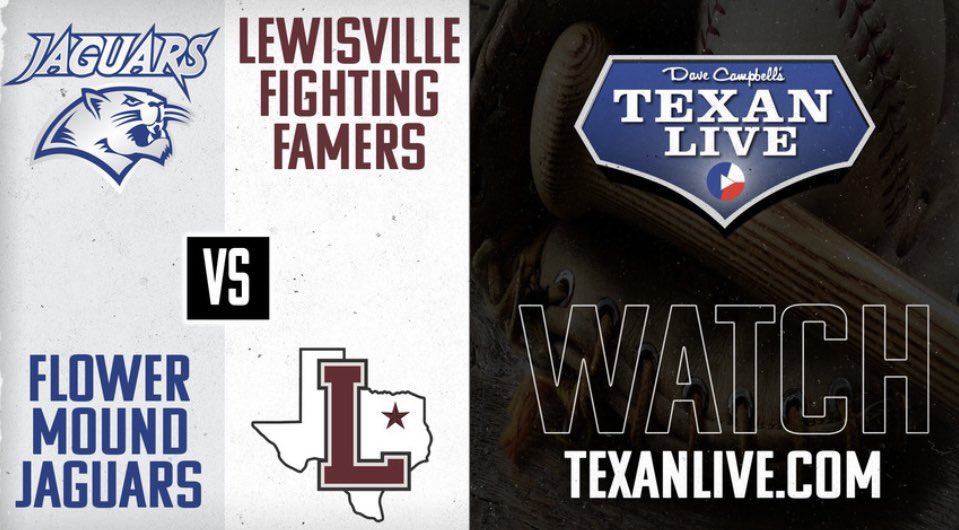 Champion Sports Radio (@championsports) on Twitter photo The scene shifts tonight to <a href="/LewisvilleHS/">Lewisville High School</a> as they host #2 <a href="/FMJagsHardball/">FlowerMoundBaseball</a>! If you can’t be there, watch with us on <a href="/Texan_Live/">Dave Campbell’s Texan Live - Texanlive.com</a>!
⚾️5-6A
⏰7PM
📍Mike Campbell Field
🎙️<a href="/MrThomasDLee/">Thomas D. Lee</a> & <a href="/CutterSippel/">Cutter Sippel</a>
📺 texanlive.com/video/67e2f867…
🎥<a href="/ebkerstine/">ethan</a> The scene shifts tonight to <a href="/LewisvilleHS/">Lewisville High School</a> as they host #2 <a href="/FMJagsHardball/">FlowerMoundBaseball</a>! If you can’t be there, watch with us on <a href="/Texan_Live/">Dave Campbell’s Texan Live - Texanlive.com</a>!
⚾️5-6A
⏰7PM
📍Mike Campbell Field
🎙️<a href="/MrThomasDLee/">Thomas D. Lee</a> & <a href="/CutterSippel/">Cutter Sippel</a>
📺 texanlive.com/video/67e2f867…
🎥<a href="/ebkerstine/">ethan</a>
