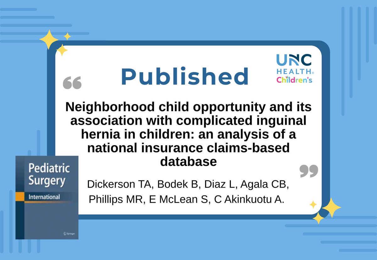 Theresa Dickerson, MS (@theresawrites_) on Twitter photo Published with Dr. Adesola Akinkuotu and the Department of Pediatric Surgery <a href="/UNCSurgery/">UNC Surgery</a>
pubmed.ncbi.nlm.nih.gov/40044997/ Published with Dr. Adesola Akinkuotu and the Department of Pediatric Surgery <a href="/UNCSurgery/">UNC Surgery</a>
pubmed.ncbi.nlm.nih.gov/40044997/