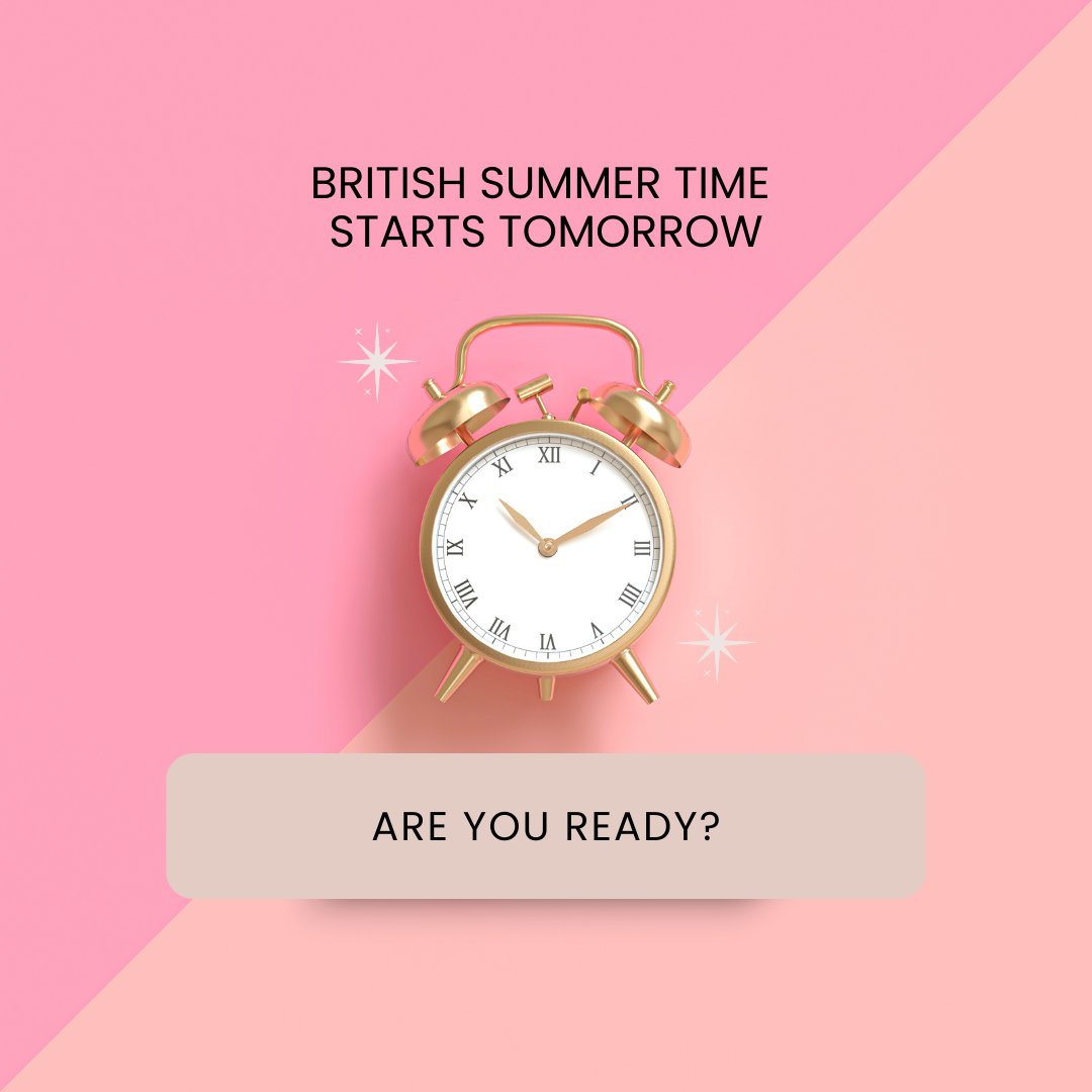 BoxForGoodUK's tweet photo. Remember, the clocks go forward tonight (officially at 1.00 am on 30 March)! The good news is that it's the beginning of British Summer Time. The bad news is that you get an hour less in bed!

#BST #GMT #UTC #Spring #SpringForward #SpringForwardFallBack https://t.co/vYgXDAaMQh