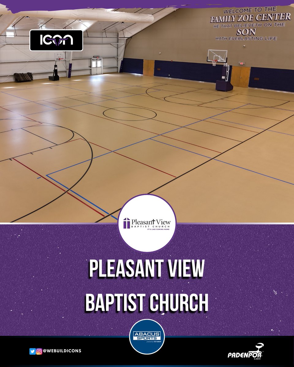 Pleasant View Baptist Church in MD is a hub for faith and fun with their 13,500 sq. ft. multipurpose #Padenpor gymnasium ⛪️🏀

Looking for pro sports flooring installation? Get a free quote ASAP --> abacussports.com/contact/

#WeBuildICONs #IconicRooms