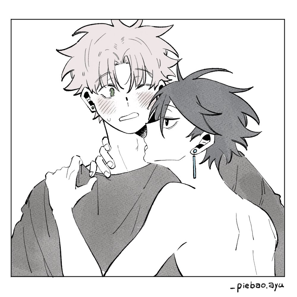 piebao's tweet photo. 放一些鴒久塗鴉過來🥺
🐶❤️🕊️
#原創 #鴒久 #創作BL https://t.co/i0KgJU1edb