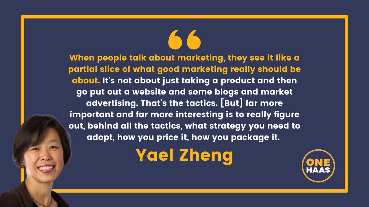 Yael Zheng (MBA ‘92), a seasoned marketing executive and former CMO of Bill.com and several companies, shares the biggest lessons she’s learned from her journey as a CMO and board member in the latest episode of OneHaas. Listen now at buff.ly/EWyJUsX