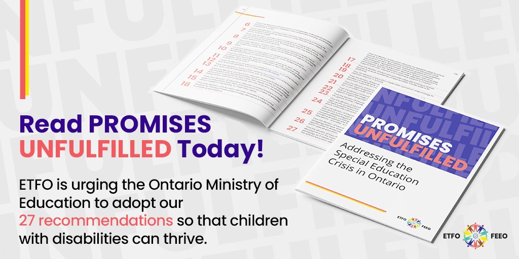 Students deserve better, and it is incumbent upon the government and education systems to ensure that all children in Ontario are provided with every tool and opportunity to thrive.

Read ETFO's #onted recommendations for student supports etfo.ca/getmedia/4cc5f… #onpoli