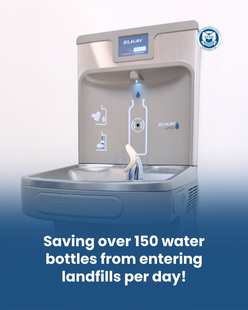 TCprivateschool's tweet photo. Every refill makes a difference! π§β»οΈ Our water bottle refill stations are saving an average of 150 plastic bottles from landfills every day. Let's keep hydrating sustainably! ππ
#towncentreprivateschools #towncentre #privateschoolmarkham #privateschooltoronto https://t.co/IKss6LeEJj