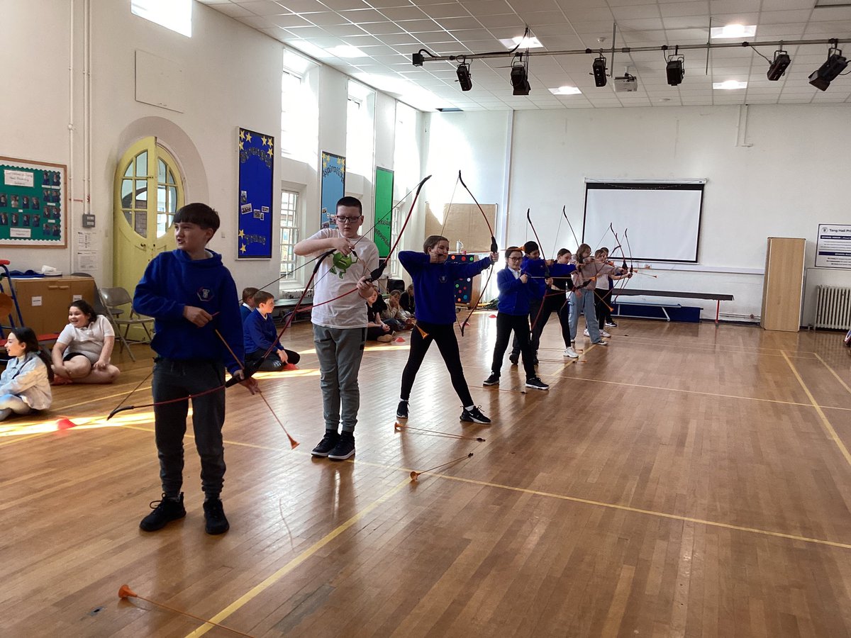 TH_Year6's tweet image. We are enjoying archery @TangHallPrimary @PathfinderMAT