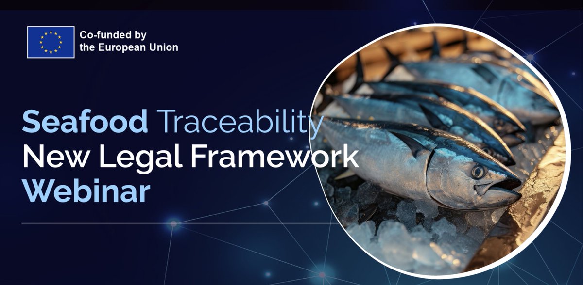 📢 Next cluster webinar! On 3rd April, 10:00-12:00 CET: Policy representatives and industry experts will discuss the evolving new legal framework for #Seafood #traceability and its associated impacts on the sector.

To find out more and to register visit sea2see.eu/new-legal-fram…