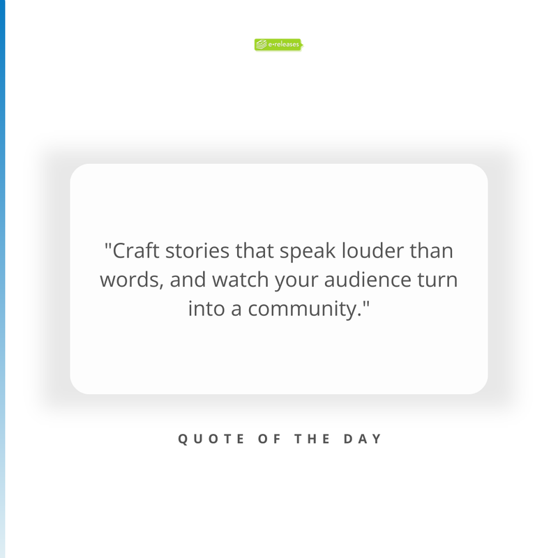 ereleases's tweet image. Unleash the power of storytelling that stirs the soul!  
  
Imagine crafting narratives so vivid, they go beyond soundwaves and spark emotions that linger.  

#StorytellingMagic #AuthenticityMatters #CommunityThroughNarratives #EmotionalConnection #NarrativeArt