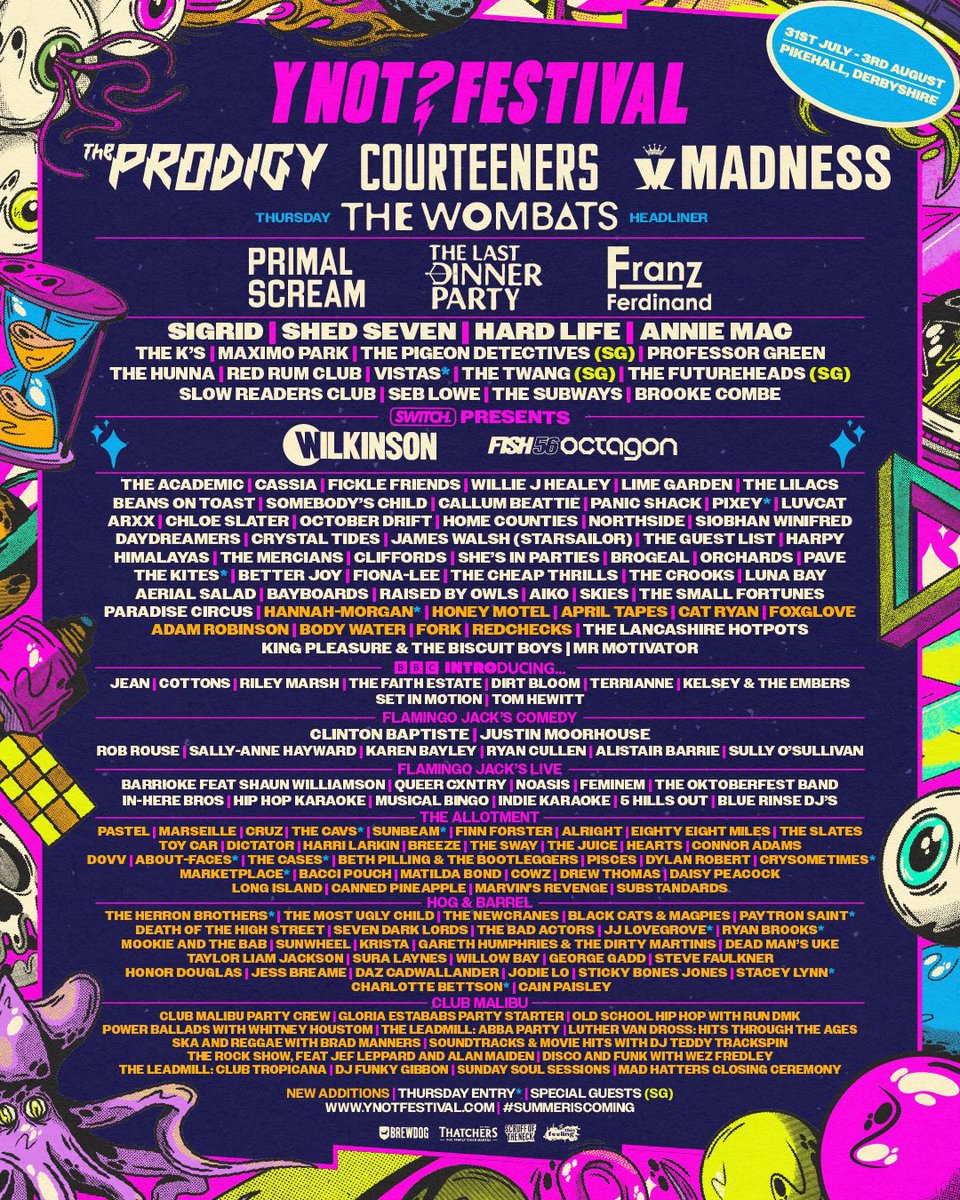 BUZZING 🐝 IM PLAYING <a href="/ynotfestival/">Y Not Festival ⚡</a> 
10 years I’ve been eyeing up those stages !!
Now I’m finally getting to play 🎤🎶 
AND CHECK OUT THAT LINEUP 👇🏻
See you at the #hogandbarrel stage Thursday 31st July ❤️

#ynotfestival #ynotfestival2025 #festivaldebut #festivalseason